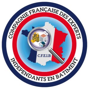 Logo de la C.F.E.I.B - Chambre Française des Experts en Ingénierie du Bâtiment. Symbole d'expertise et de professionnalisme dans le secteur de la construction.